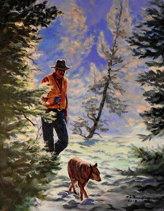 Walking The Man Painting by Ed Breeding