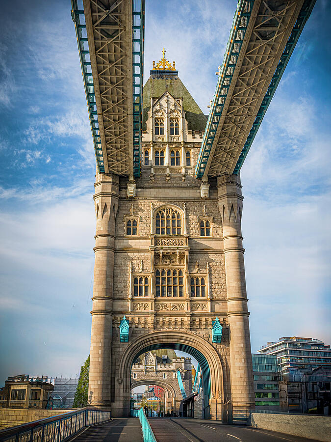 London Photograph - Walking the Tower Bridge by Galen Mills