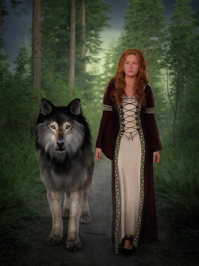 Walking the Wolf Mixed Media by Ian Good