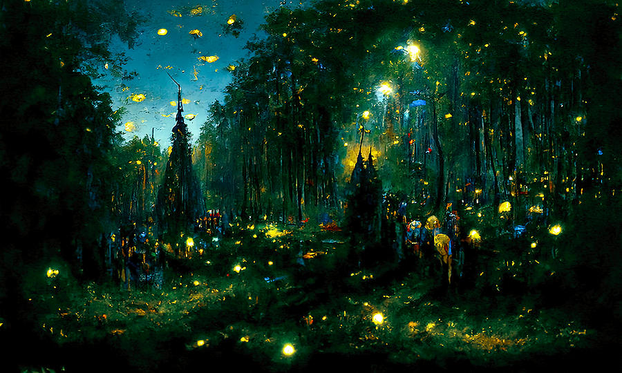 Walking through the fairy forest, 06 Painting by AM FineArtPrints