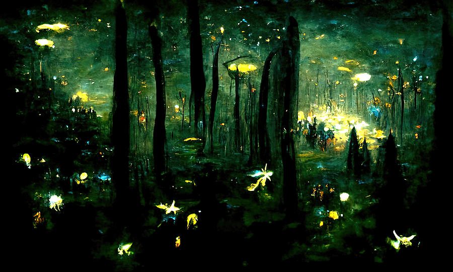 Walking through the fairy forest, 07 Painting by AM FineArtPrints