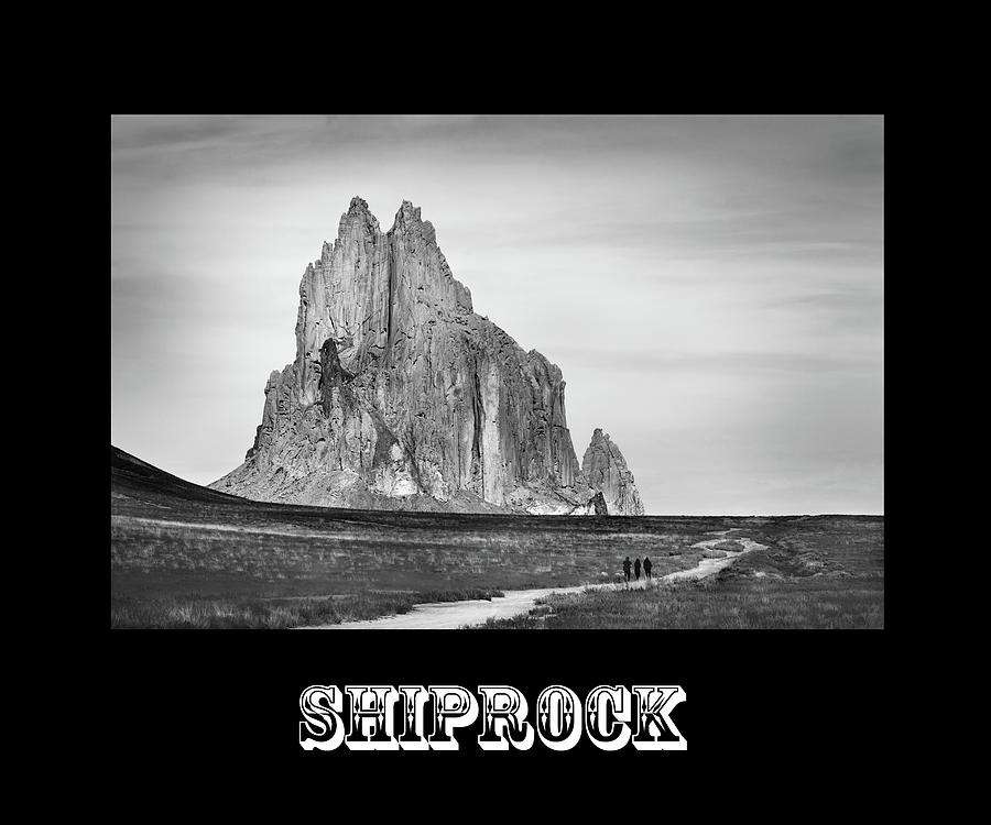Walking To Shiprock Poster Photograph