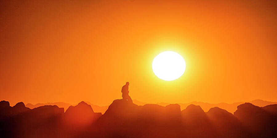 Walking To The Sun Photograph by Ron Dubin