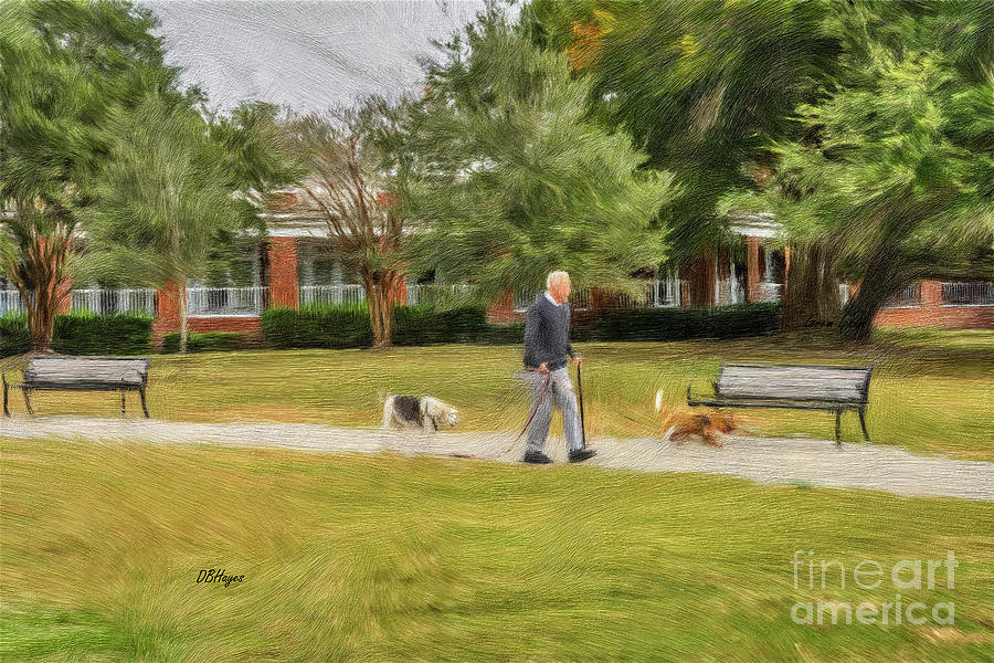 Walking With Friends Mixed Media by DB Hayes