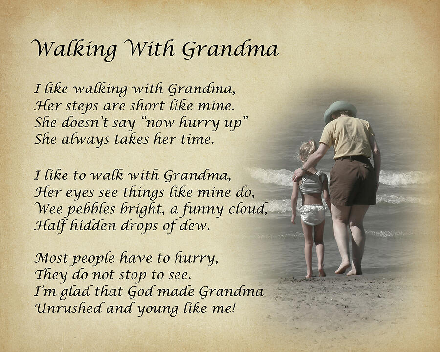 Walking With Grandma - Vintage Photograph by Dale Kincaid Walking With Grandma - Vintage Photograph by Dale Kincaid