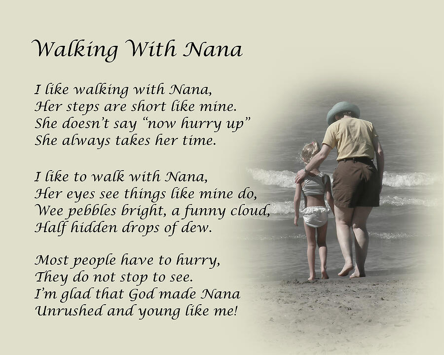 Walking With Nana Inspiration Photograph by Dale Kincaid Walking With Nana Inspiration Photograph by Dale Kincaid
