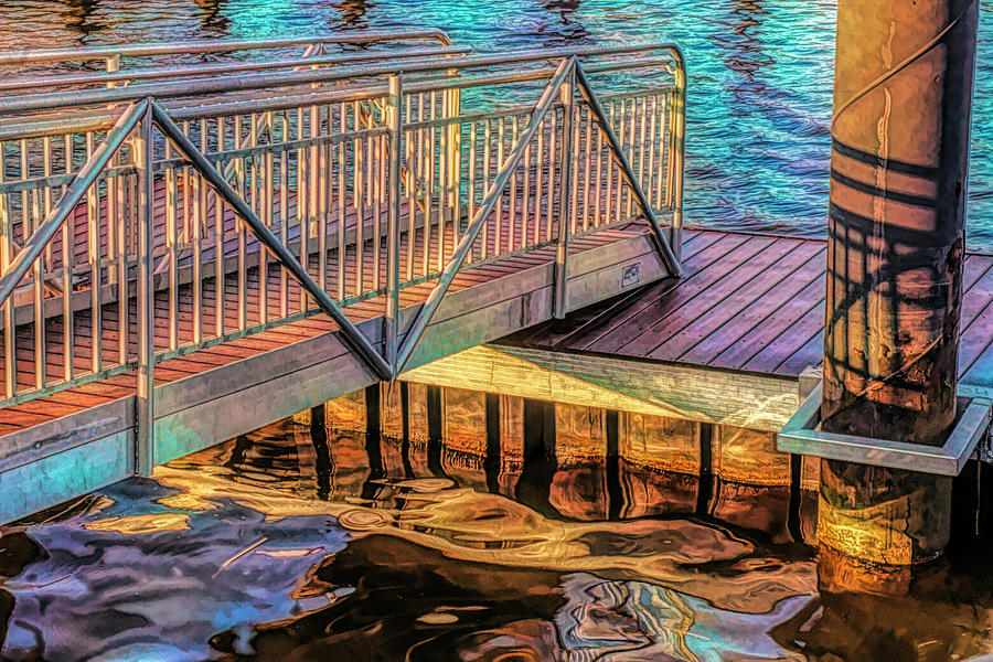 Walkway To Floating Dock Early Morning Photograph by Gary Slawsky