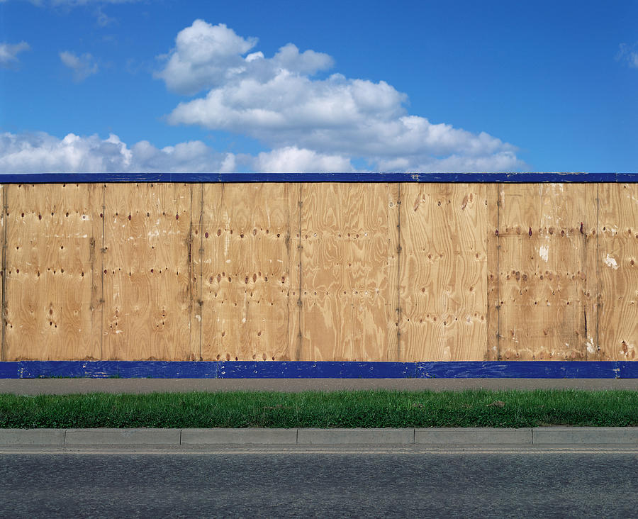 Wall around a construction site Photograph by Image Source