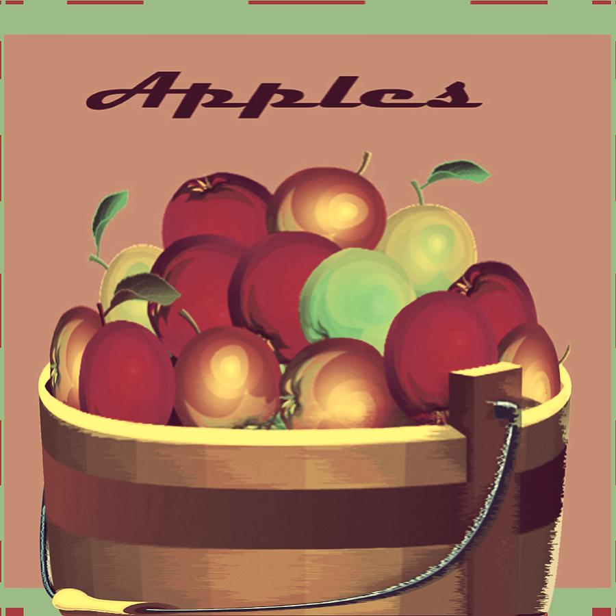 Wall Art With Apples  17	 Digital Art by Miss Pet Sitter