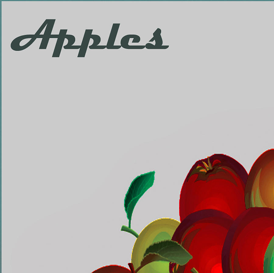 Wall Art With Apples 2 Digital Art by Miss Pet Sitter