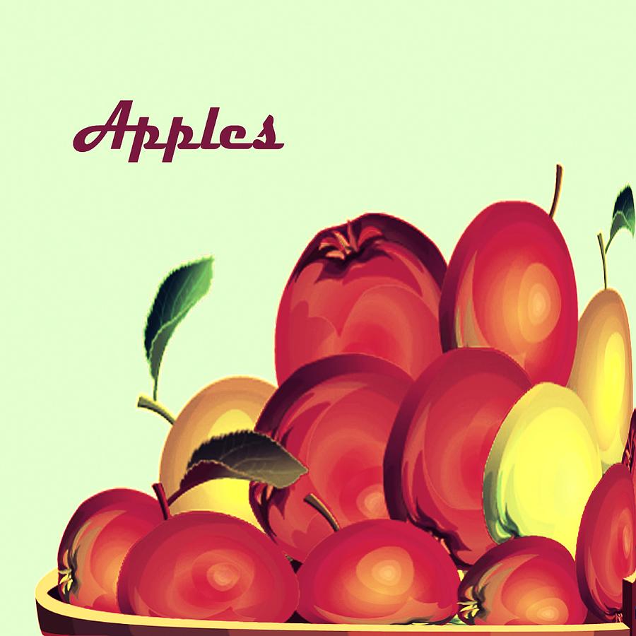 Wall Art With Apples 7 Digital Art by Miss Pet Sitter