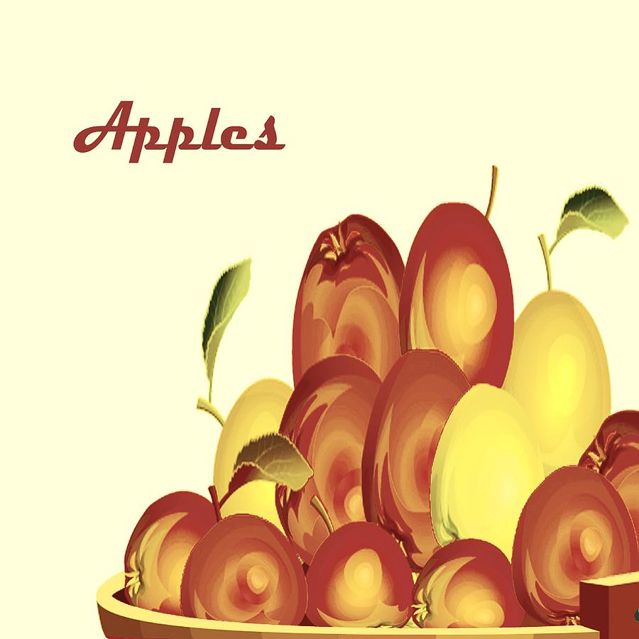 Wall Art With Apples 8 Digital Art by Miss Pet Sitter