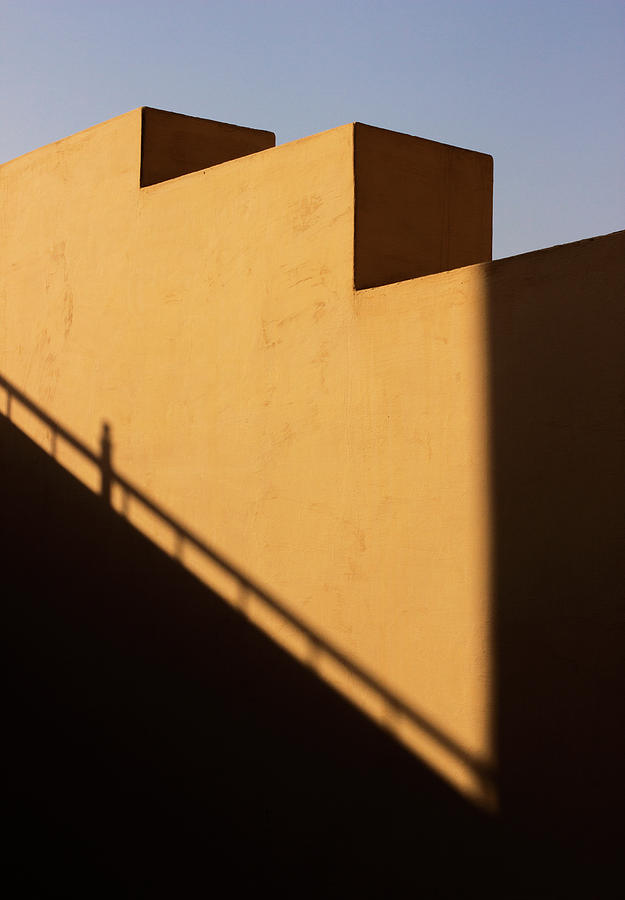 Wall Edges Railing Shadow Photograph by Prakash Ghai