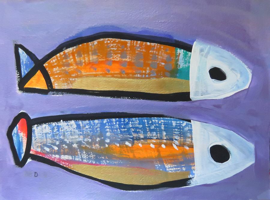 Wall Fish 6 Painting by Dan Bridge | Fine Art America