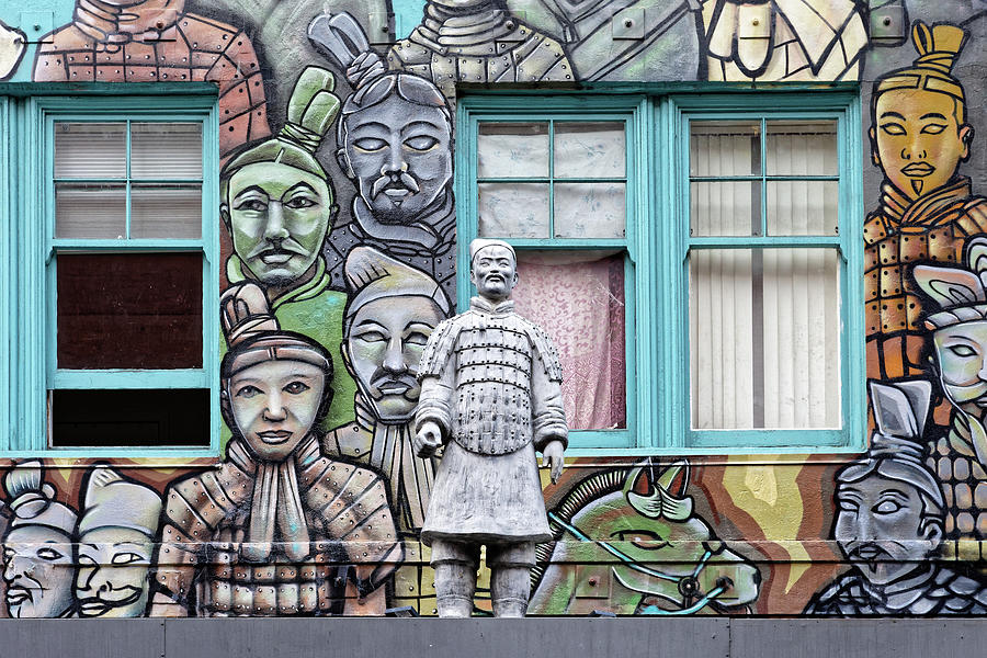 Wall of Warriors -- Chinese Warrior Mural in San Francisco Chinatown, California Photograph by Darin Volpe