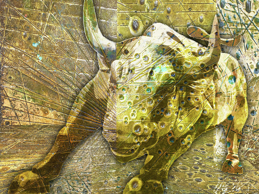 Wall Street Charging Bull Statue Painting by Tony Rubino
