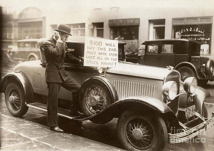 Transportation Photograph - Wall Street Crash, 1929 by Granger