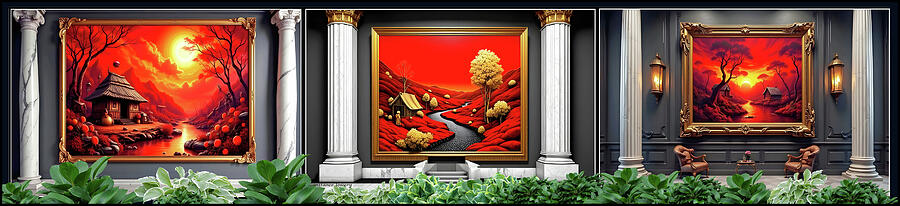 Wall Triptych Digital Art by Constance Lowery - Fine Art America