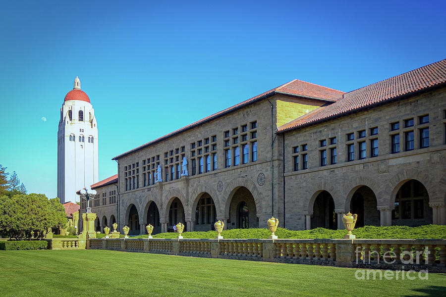 Wallenberg Hall and Hoover Tower at Stanford University Photograph by ...