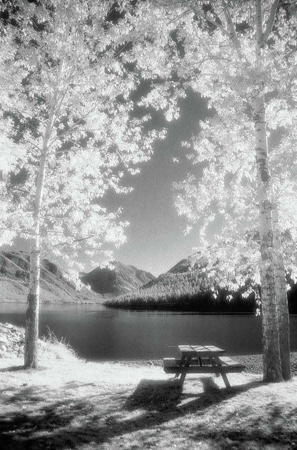 Wallowa Lake Infrared Photograph by Ken Dietz