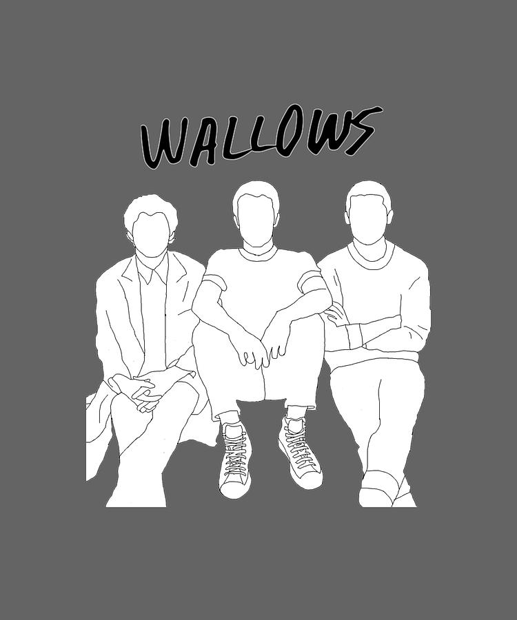 Wallows Band Members Outline Classic nostalgia Painting by Robinson