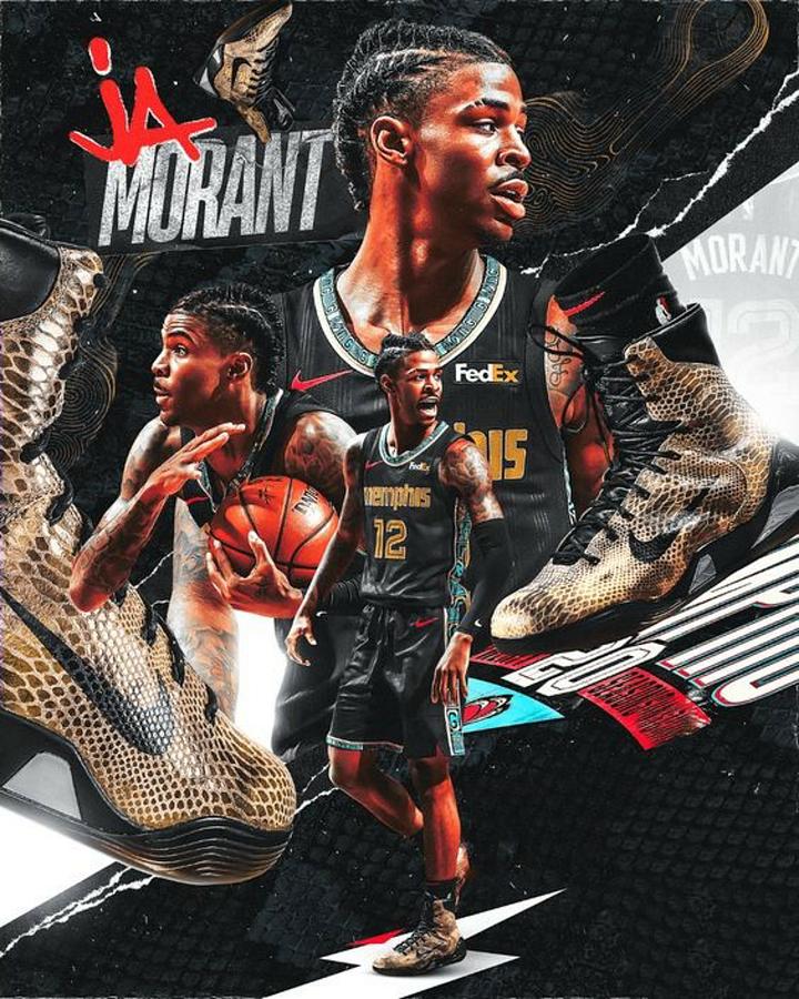 Ja Morant NBA Caricature Art Wallpaper by skythlee on DeviantArt