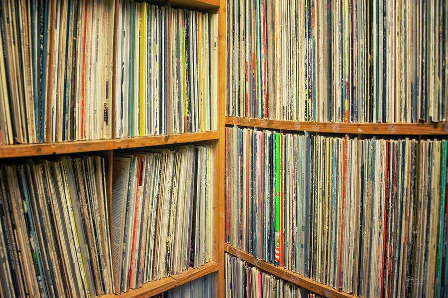 Walls of Sound - Vintage Record Collection - A Vinyl Junkies Dream Photograph by Andreea Eva Herczegh