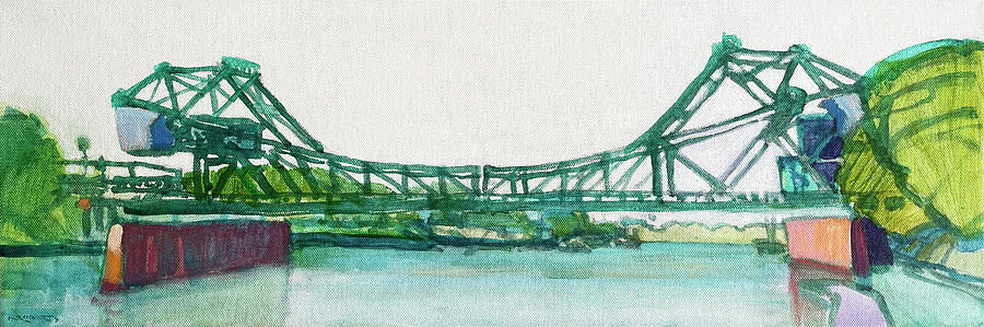 Bridge Painting - Walnut Grove Bridge by Nancy Roberts