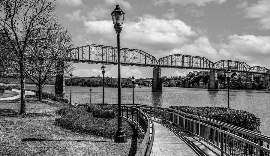 Walnut Street Pedestrian Bridge of Chattanooga, Tennessee Photograph by Marcy Wielfaert
