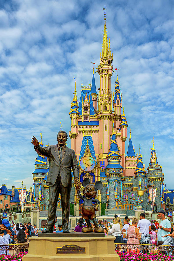 Walt and Mickey 50th Castle Photograph by Nick Zelinsky Jr - Pixels