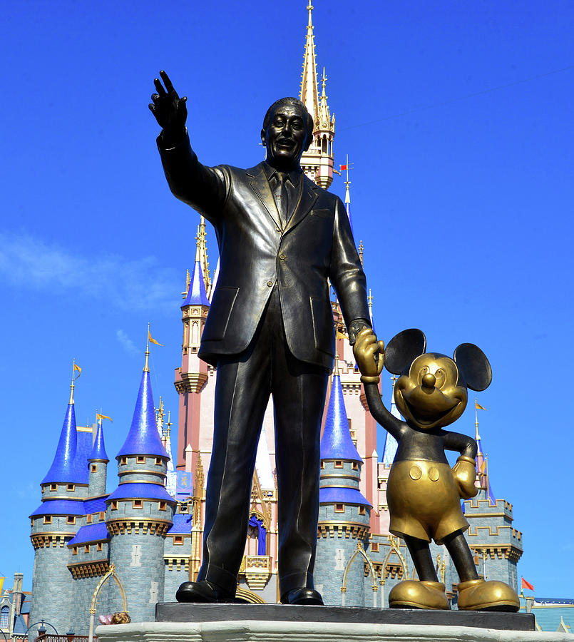 Walt and Mickey at the Magic Kingdom Photograph by David Lee Thompson