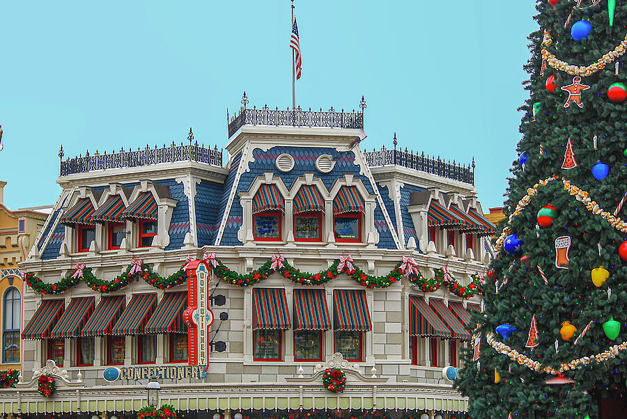 Walt disney world confectionery at christmas in orlando florida