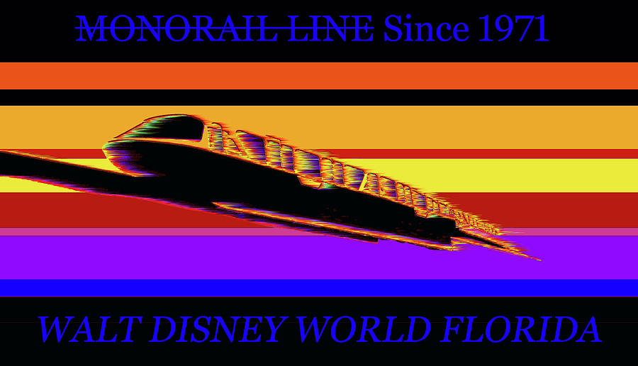 Walt Disney World monorail line work C Digital Art by David Lee Thompson