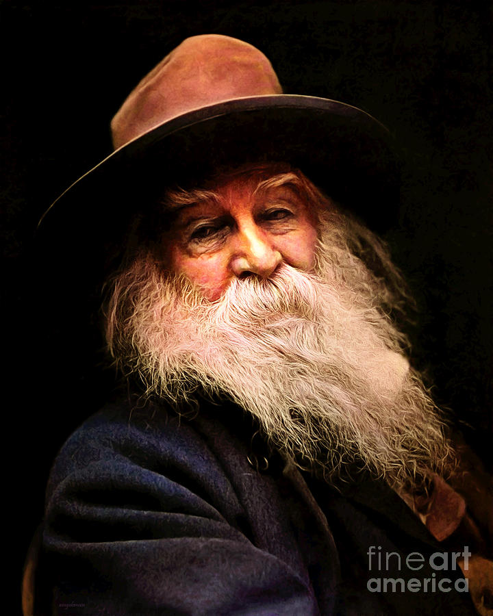 Walt Whitman American Poet Colorized 20210406 Photograph by Wingsdomain Art and Photography