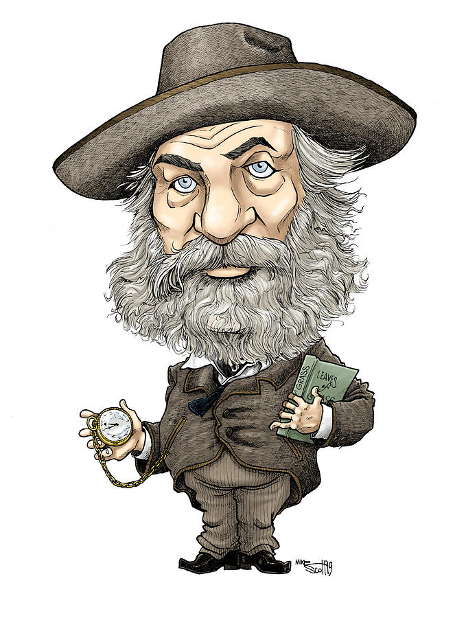 Walt Whitman, in color Drawing by Mike Scott - Fine Art America