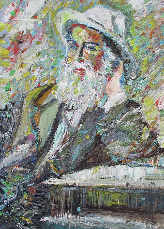 WALT WHITMAN oil portrait Painting by Fabrizio Cassetta - Fine Art America