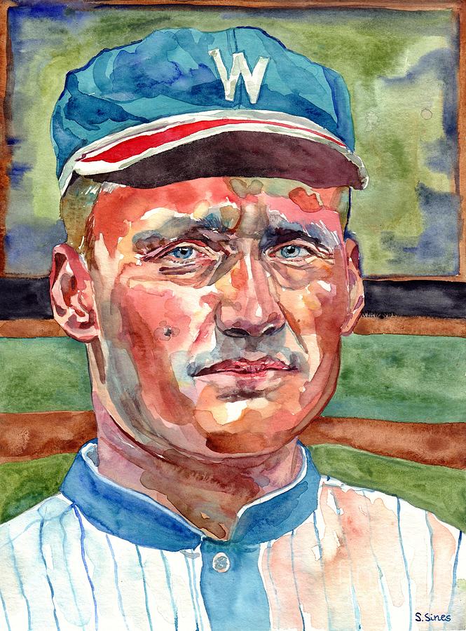 Major League Movie Painting - Walter Johnson by Suzann Sines