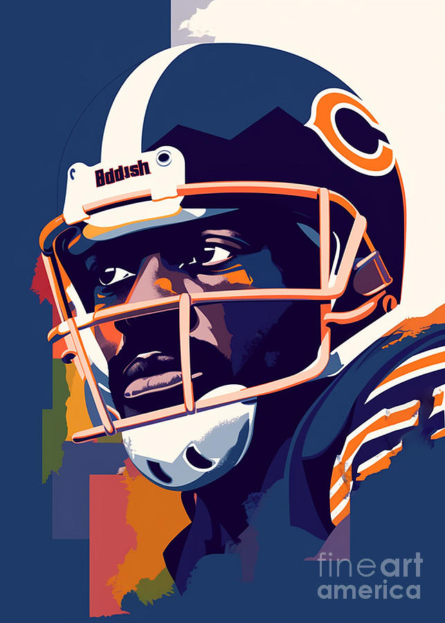 Walter Payton Chicago Bears Digital Art By Hha - Fine Art America