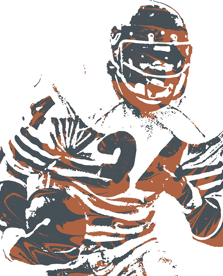 Walter Payton Chicago Bears Art 2 Kids T-Shirt by Joe Hamilton - Pixels