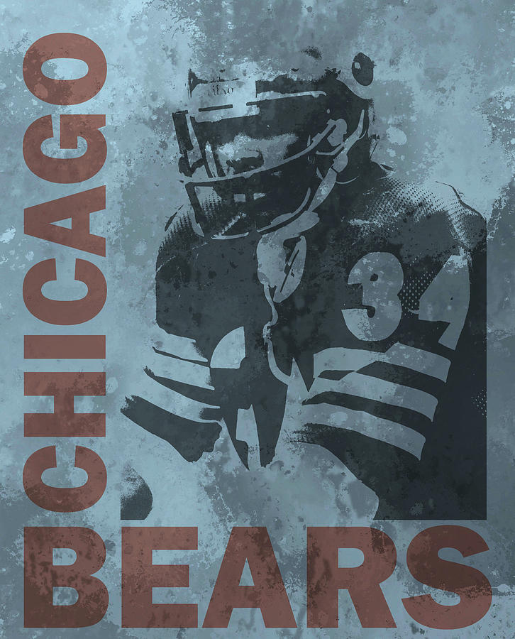 Walter Payton Chicago Bears Art Photograph by Joe Hamilton - Fine