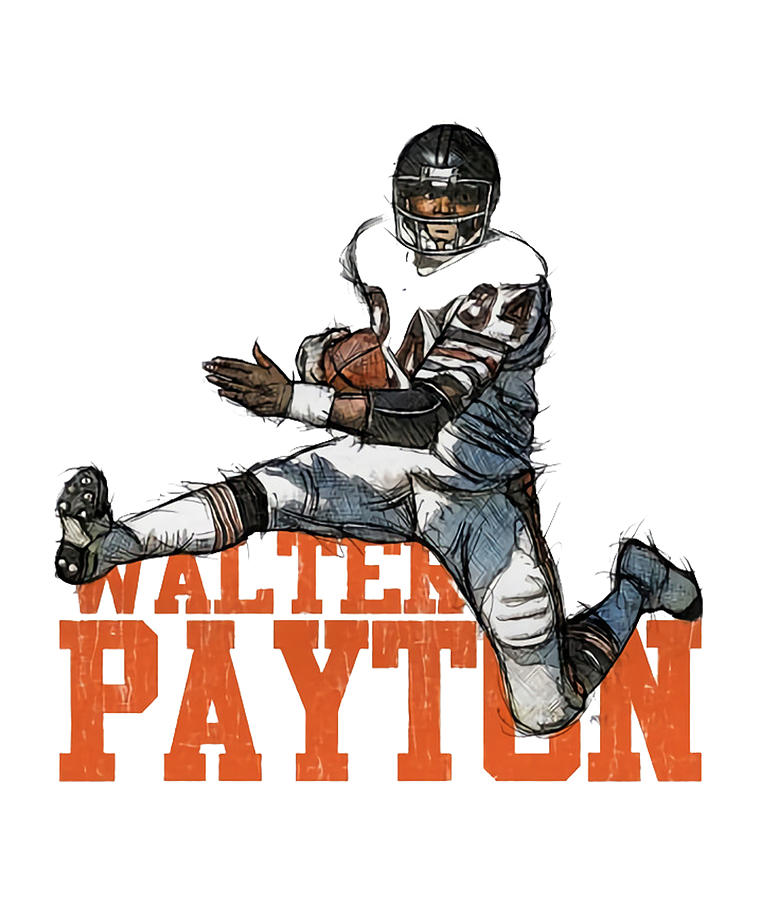 Football Digital Art - Walter Payton Legendary Running Back by Kelvin Kent