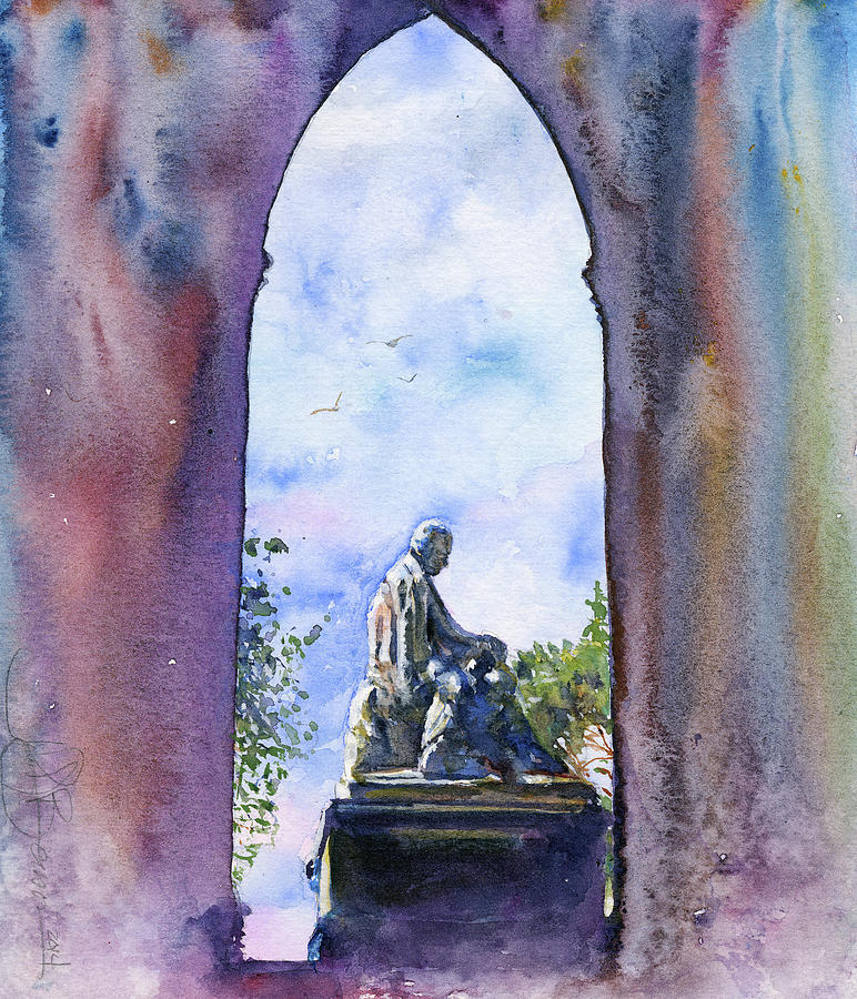 Walter Scott Monument Scotland Painting by John D Benson