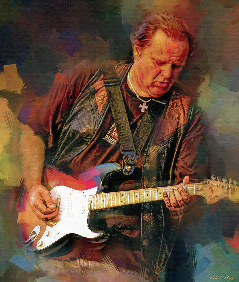 Walter Trout Blues Guitar Legend Mixed Media by Mal Bray