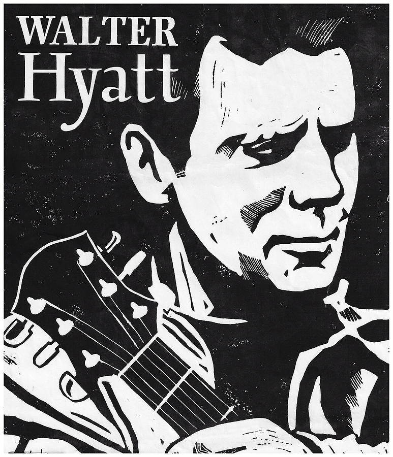 Walter Hyatt Woodcut Digital Art by Uncle Walts Band
