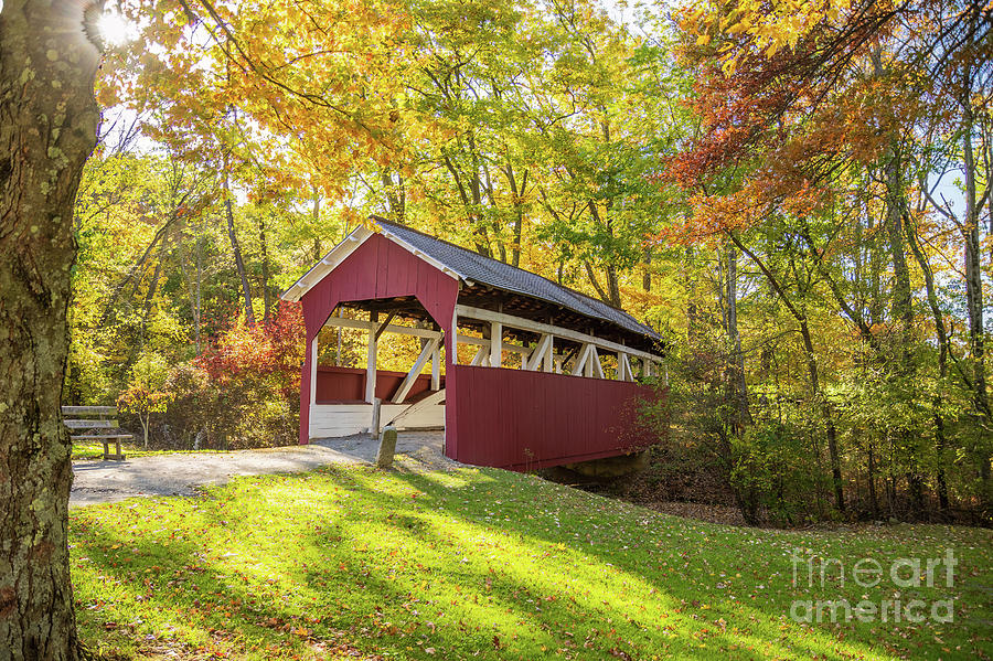 Walters Mill Covered Bridge, Somerset County, View 2 Photograph by Sturgeon Photography