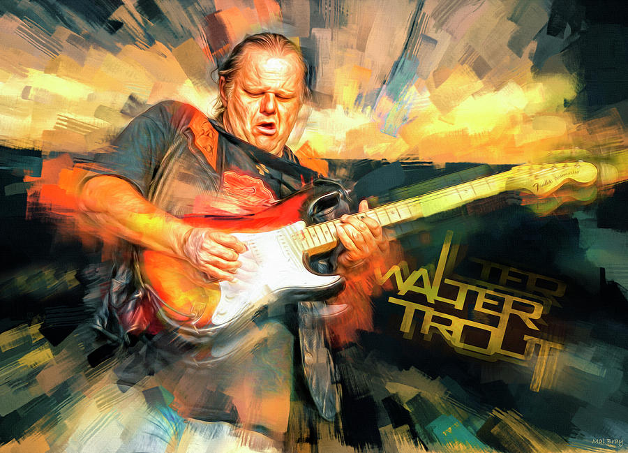 Walter Trout Live Mixed Media by Mal Bray