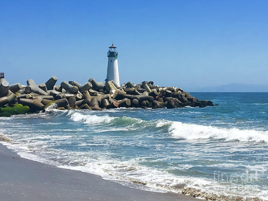 Walton Lighthouse Breakwater Photograph by Suzanne Luft