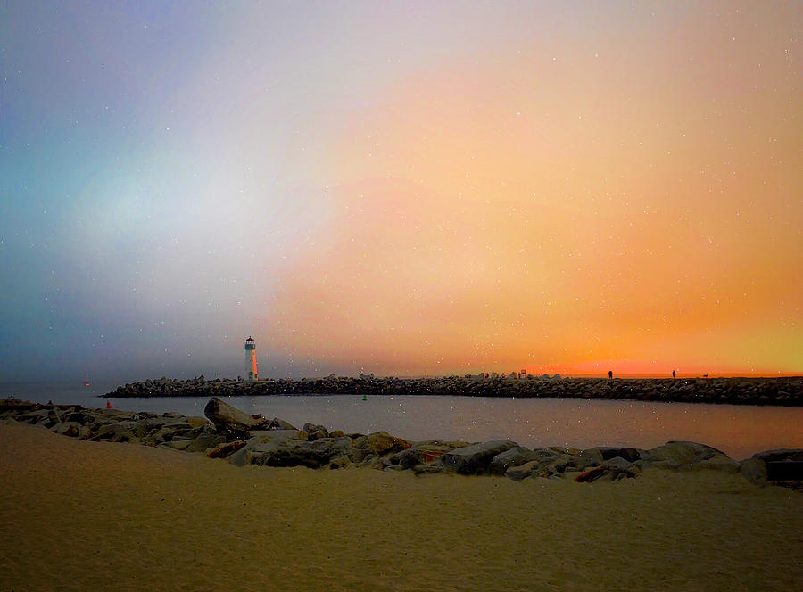 Walton Lighthouse - Sunset Photograph by Christina Ford