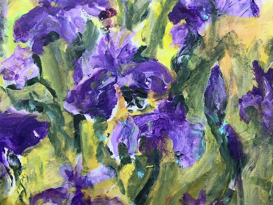 Waltz of the iris Painting by Sandy Collier