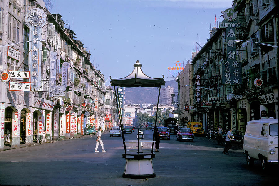 Wanchai Street Hong Kong 1965 Photograph by Jerry Griffin